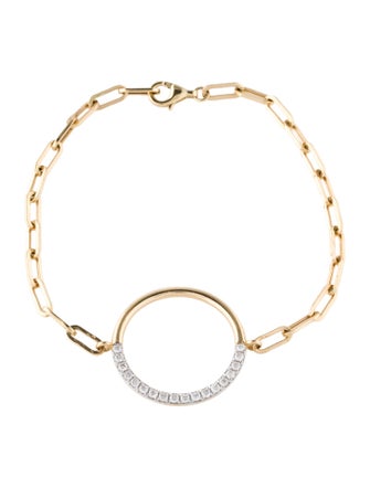 Bracelet 14K Diamond Circle Link Bracelet