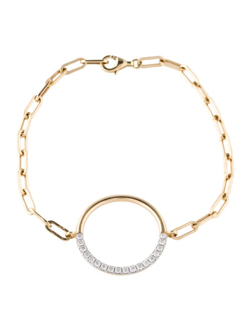 Bracelet 14K Diamond Circle Link Bracelet