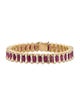 Bracelet 14K Diamond & Ruby Link Bracelet