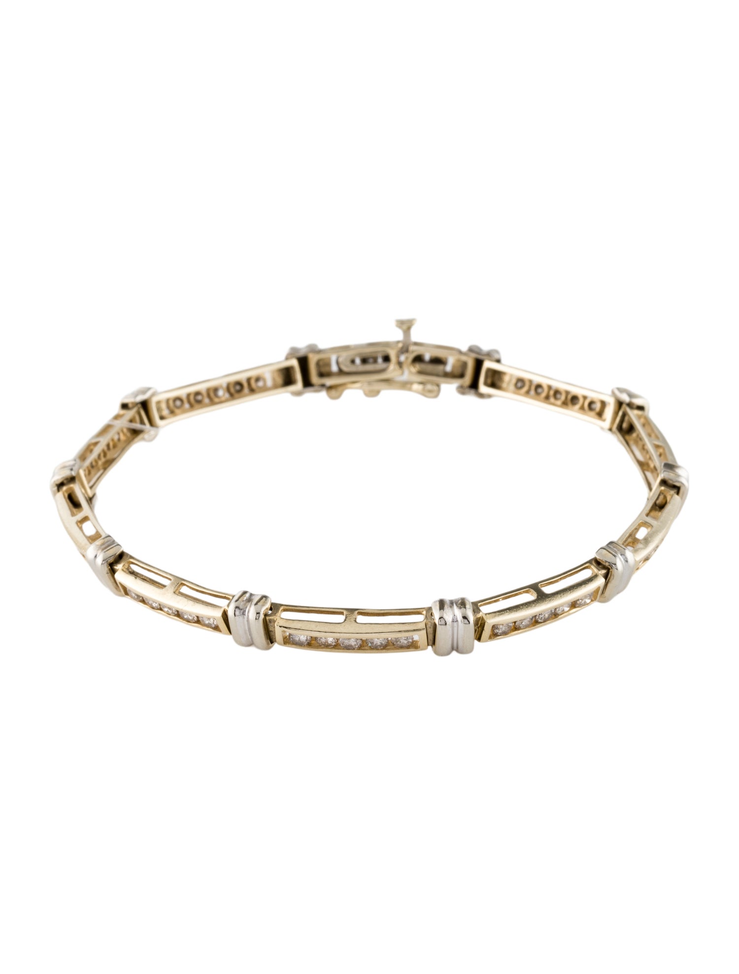 Bracelet 14K 1.75ctw Diamond Station Link Bracelet