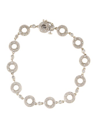Bracelet 14K Diamond Open Circle Link