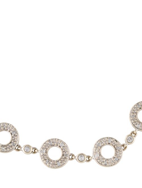 Bracelet 14K Diamond Open Circle Link