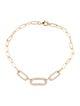 Bracelet 14K Diamond Pave Set Oval Link