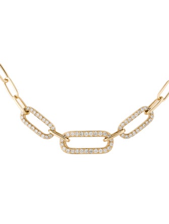 Bracelet 14K Diamond Pave Set Oval Link