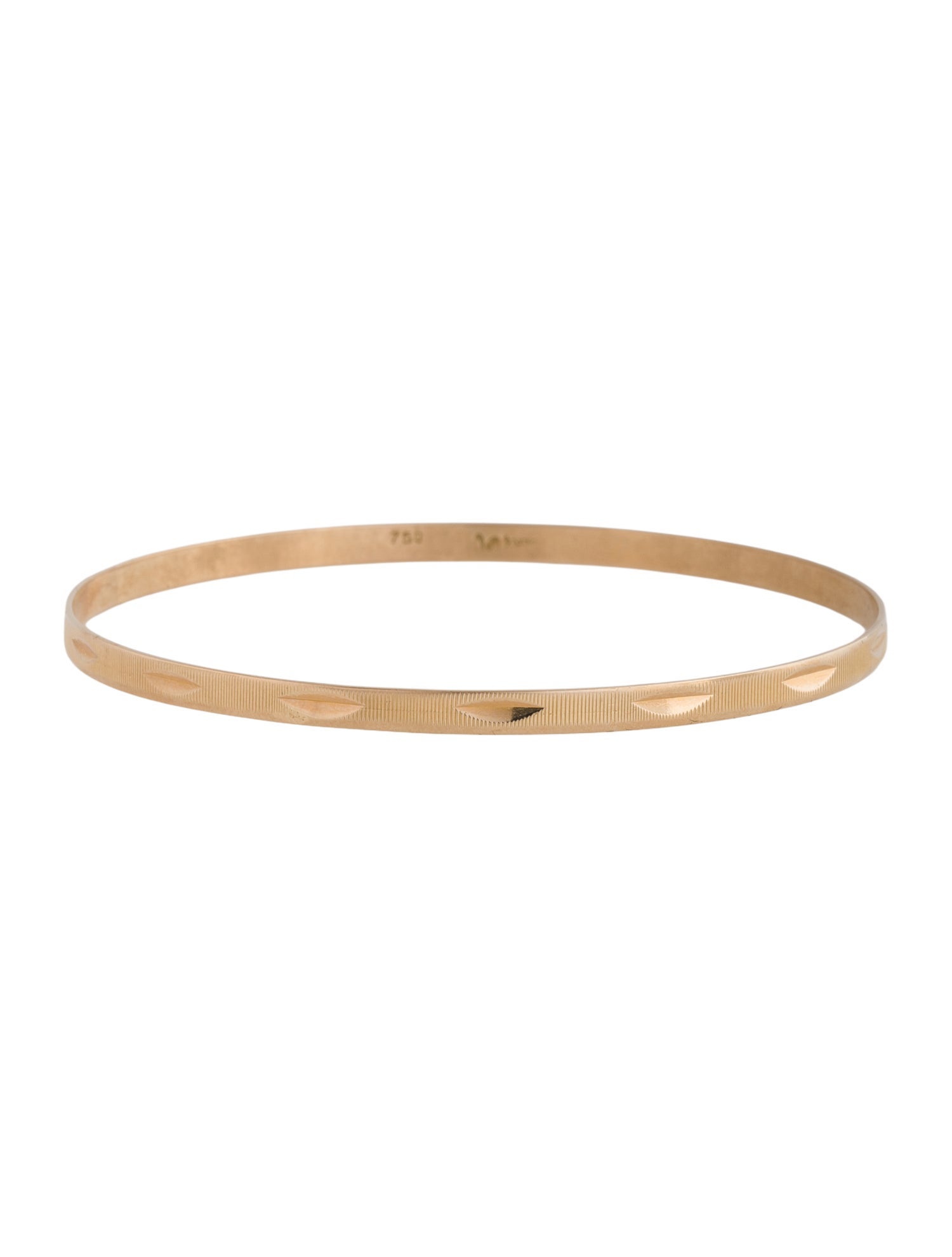 Bracelet 18K Textured Bangle Bracelet