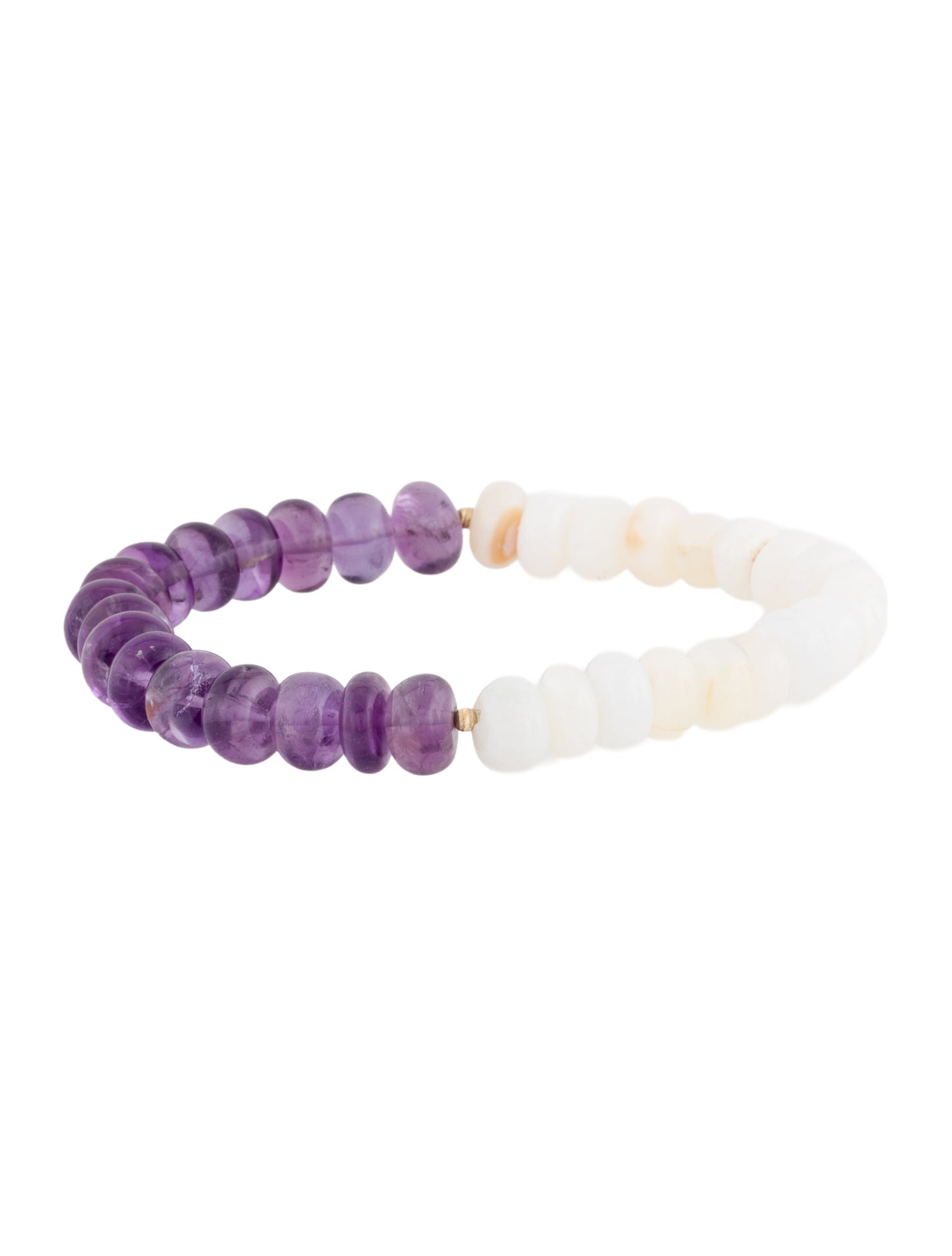 Bracelet 14K Amethyst & Opal Bead Bracelet