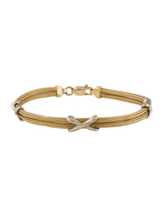 Bracelet 14K Two-Tone X Rope Link Bracelet