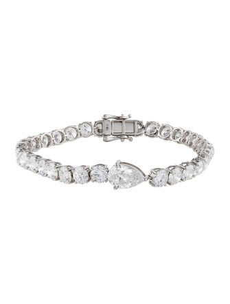 Bracelet Platinum 18.65ctw Lab-Grown Diamond Link Bracelet
