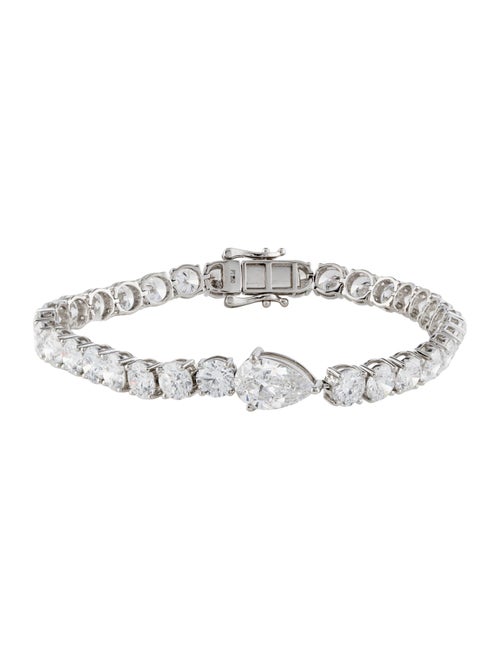 Bracelet Platinum 18.65ctw Lab-Grown Diamond Link Bracelet