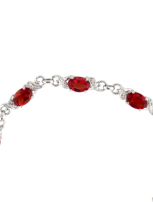 Bracelet 14K Andesine & Diamond Link Bracelet