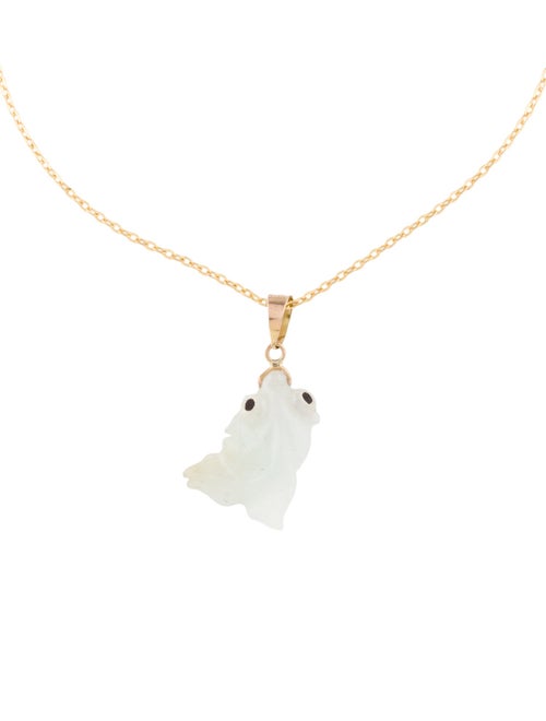 Bracelet 14K Jadeite Fish Charm Bracelet