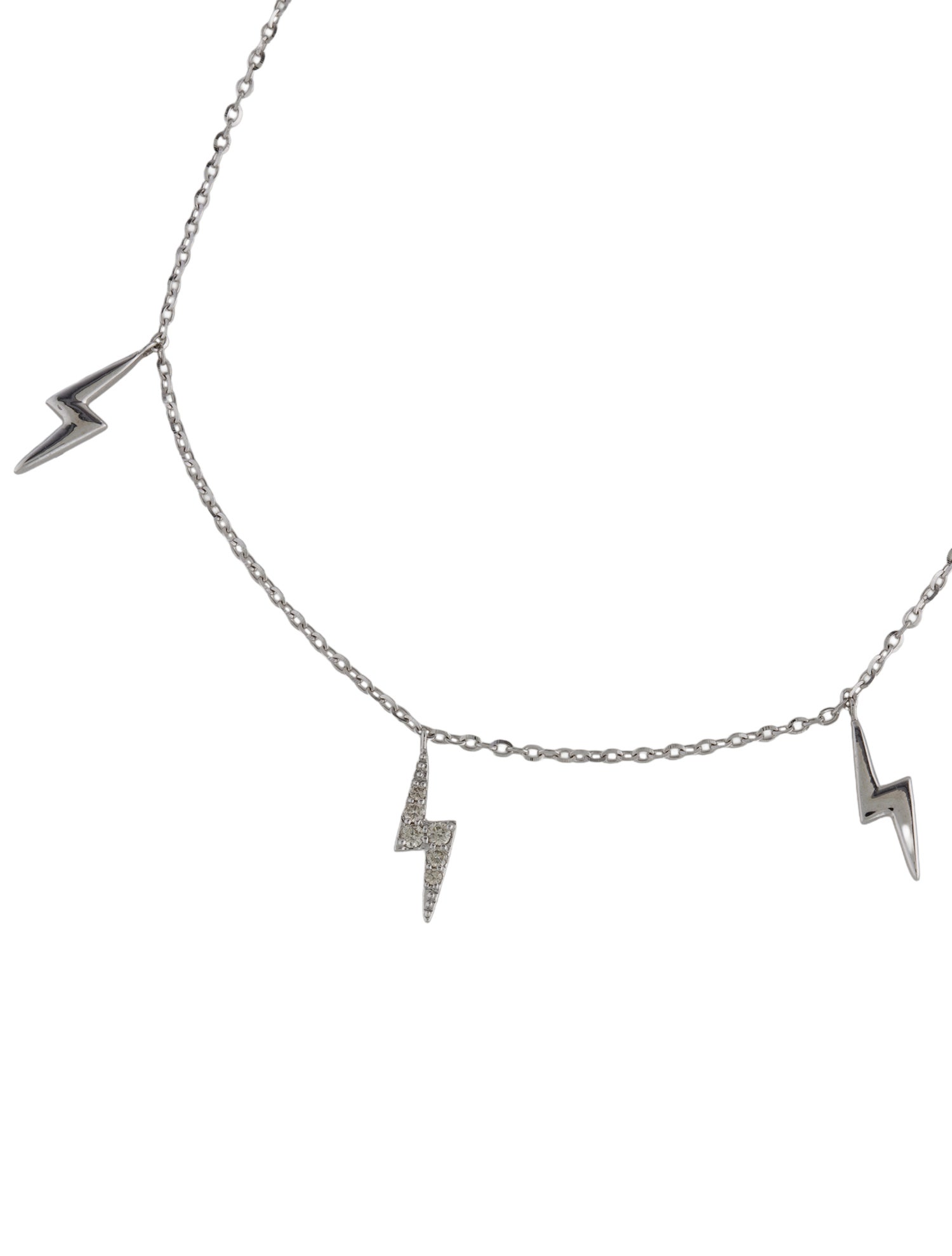 Bracelet 14K Diamond Lightning Bolt Station Bracelet