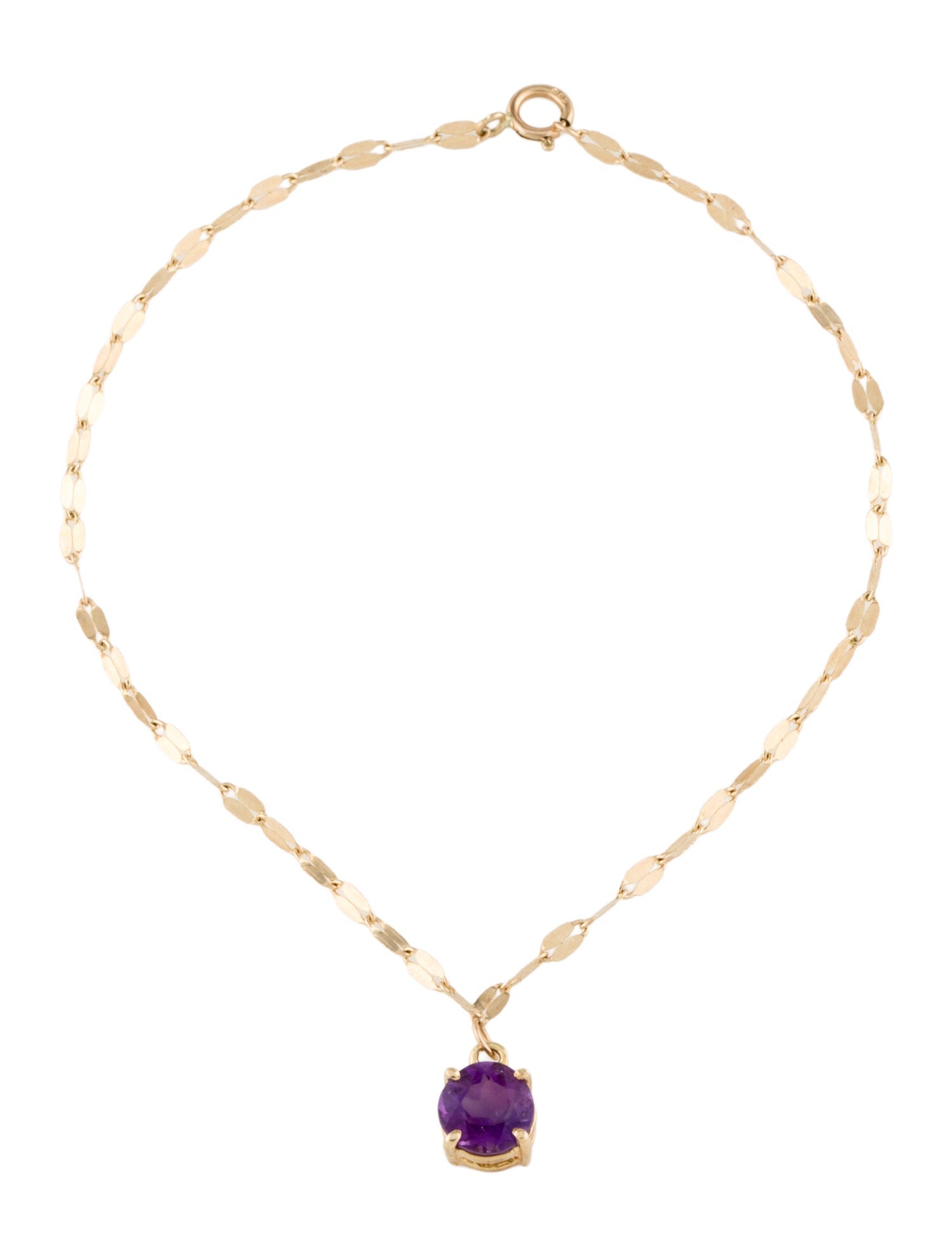 Bracelet 14K Amethyst Charm