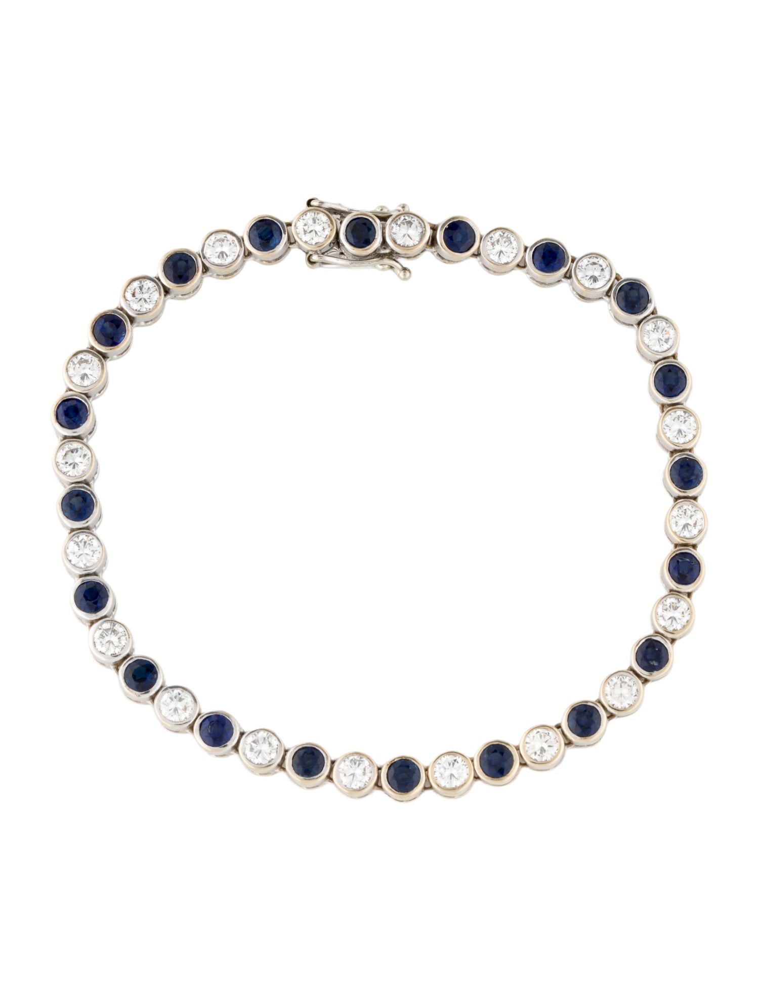 Bracelet Denton 18K 2.34ctw Sapphire & 2.00ctw Diamond Tennis Bracelet