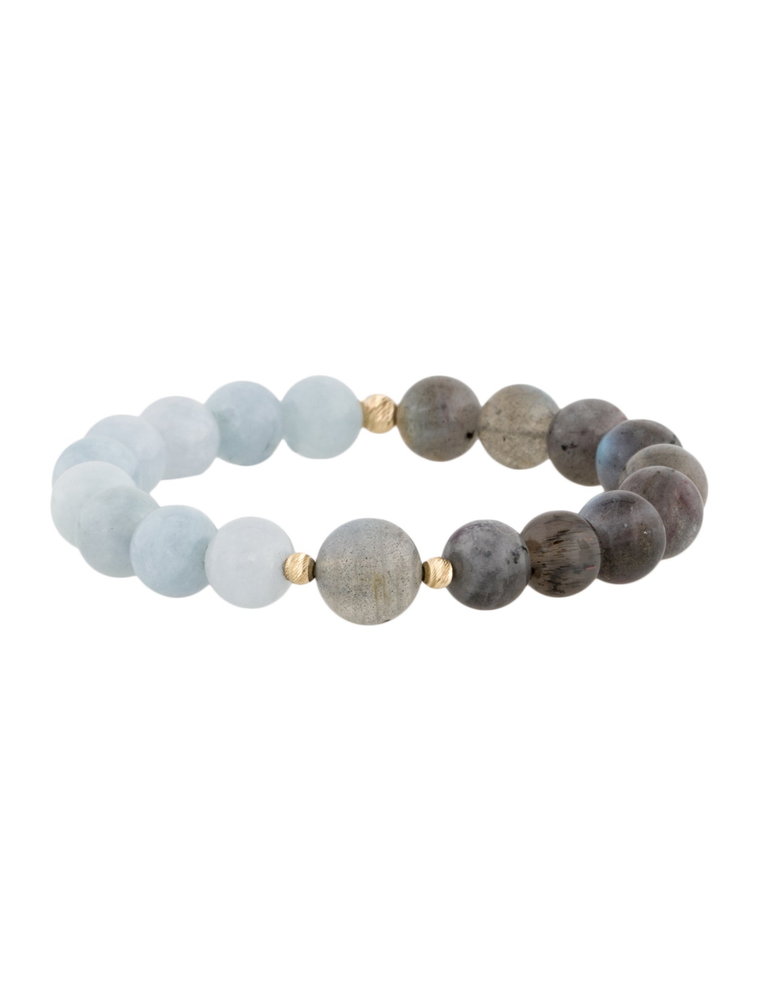 Bracelet 14K Labradorite & Quartzite Beaded Bracelet