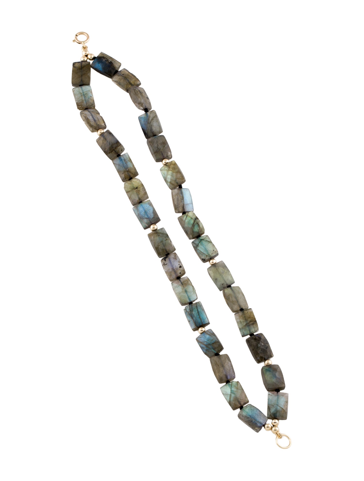 Bracelet 14K Labradorite Bead Double Strand Bracelet
