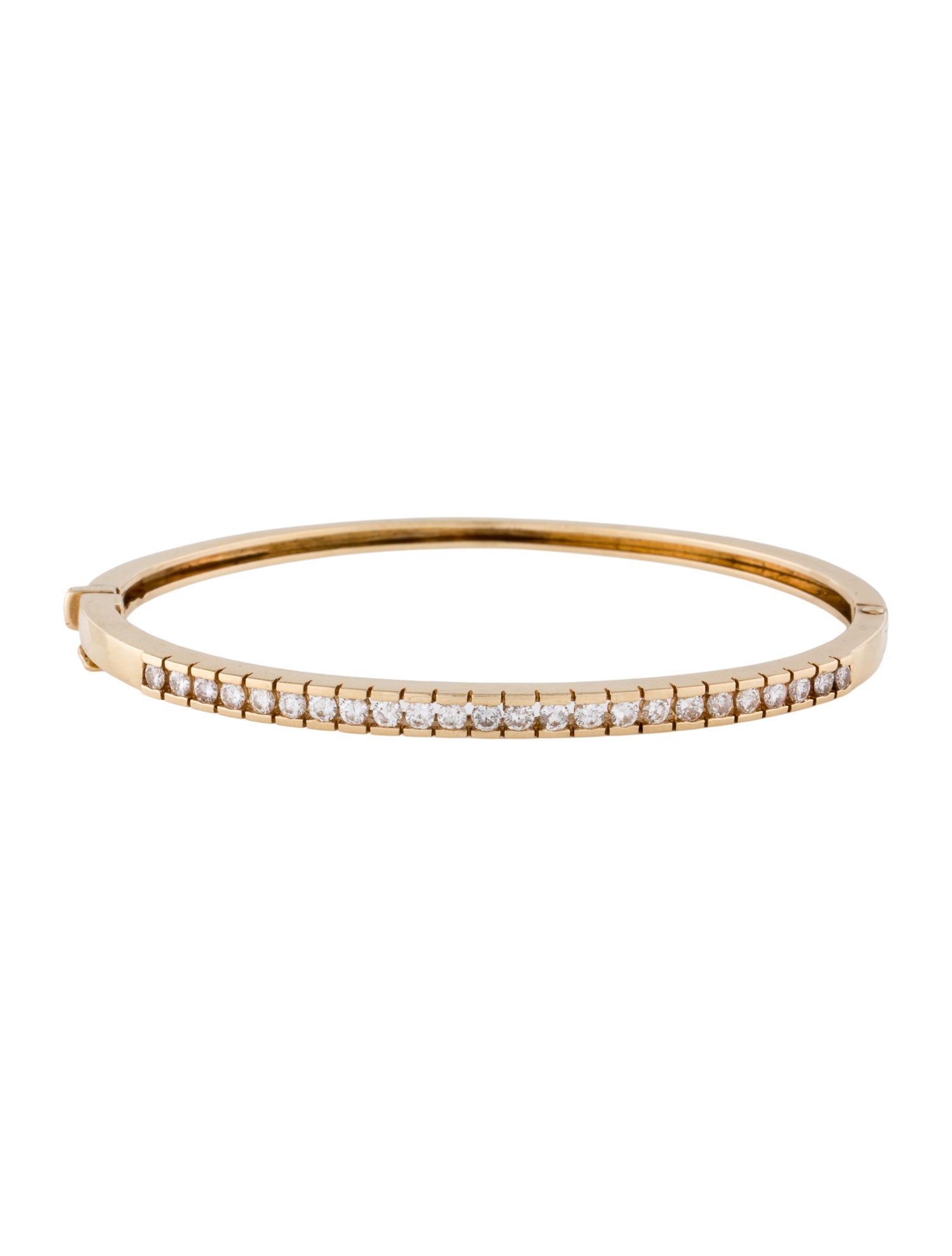 Bracelet 14K 1.08ctw Diamond Hinged Bangle