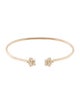 Bracelet 14K Diamond Flexible Flower Cuff Bracelet