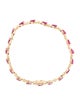 Bracelet 14K 3.93ctw Ruby & Diamond Link Bracelet