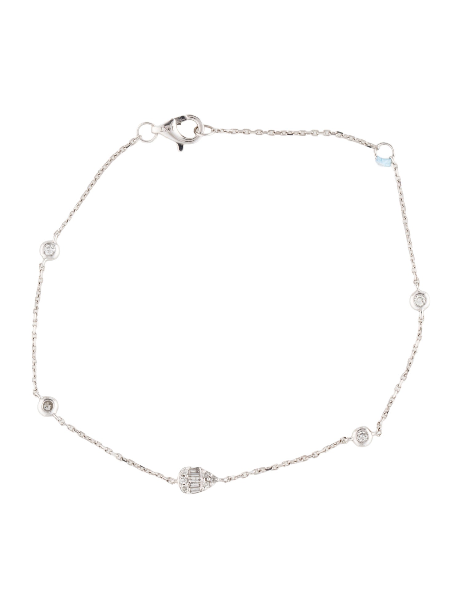 Bracelet 14K Diamond Station