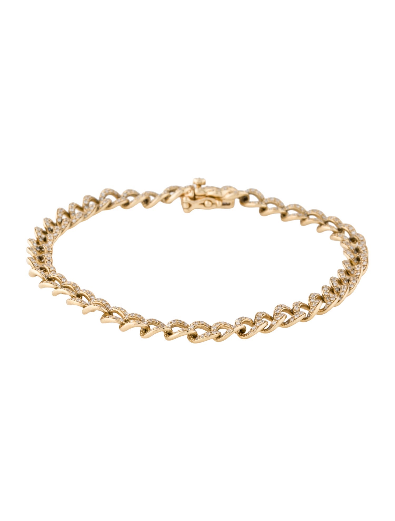 Bracelet 14K 1.49ctw Diamond Curb Link Bracelet