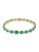 Bracelet Oscar Friedman 14.63ctw Emerald & Diamond Link Bracelet