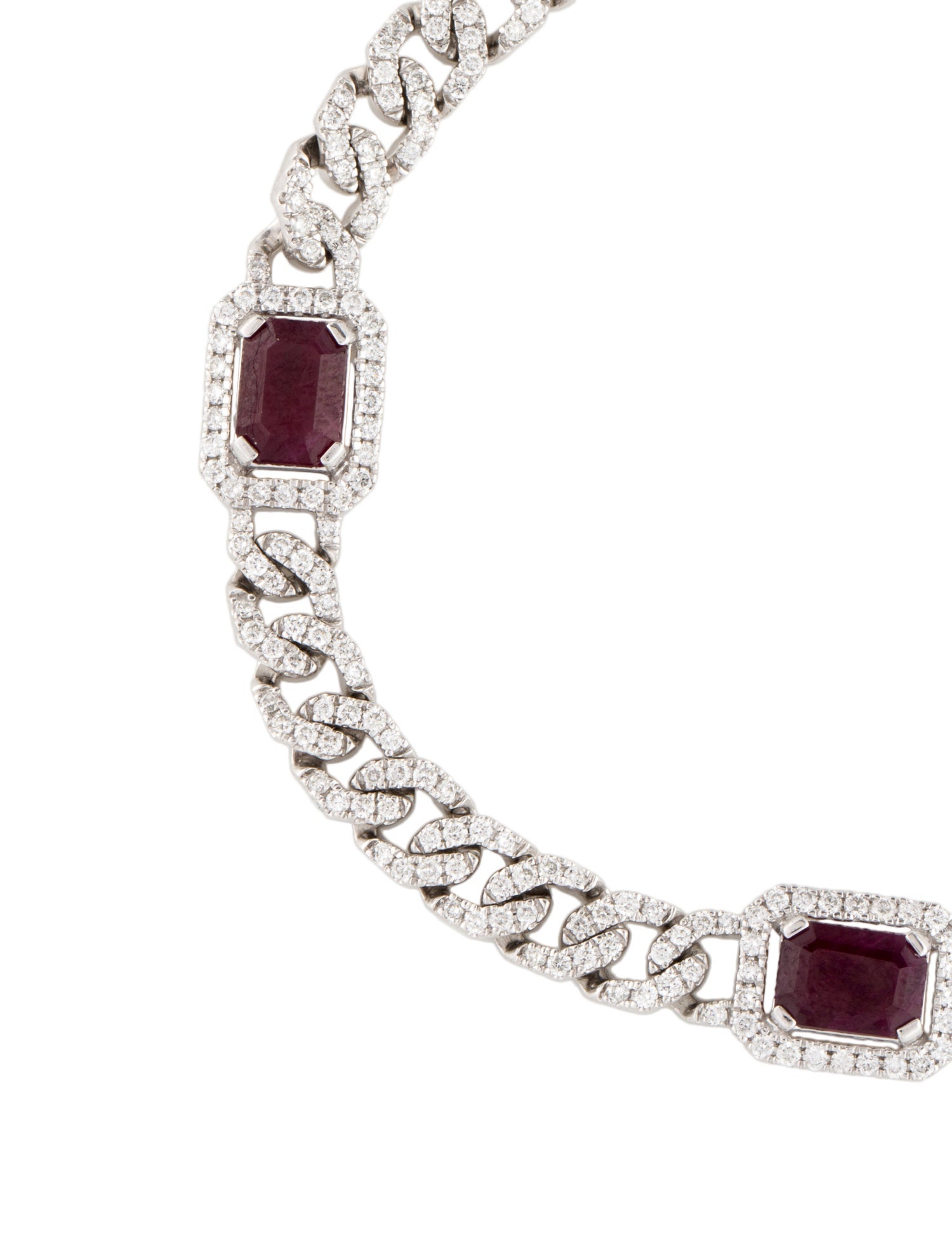 Bracelet 14K 3.81ctw Ruby & Diamond Station Bracelet