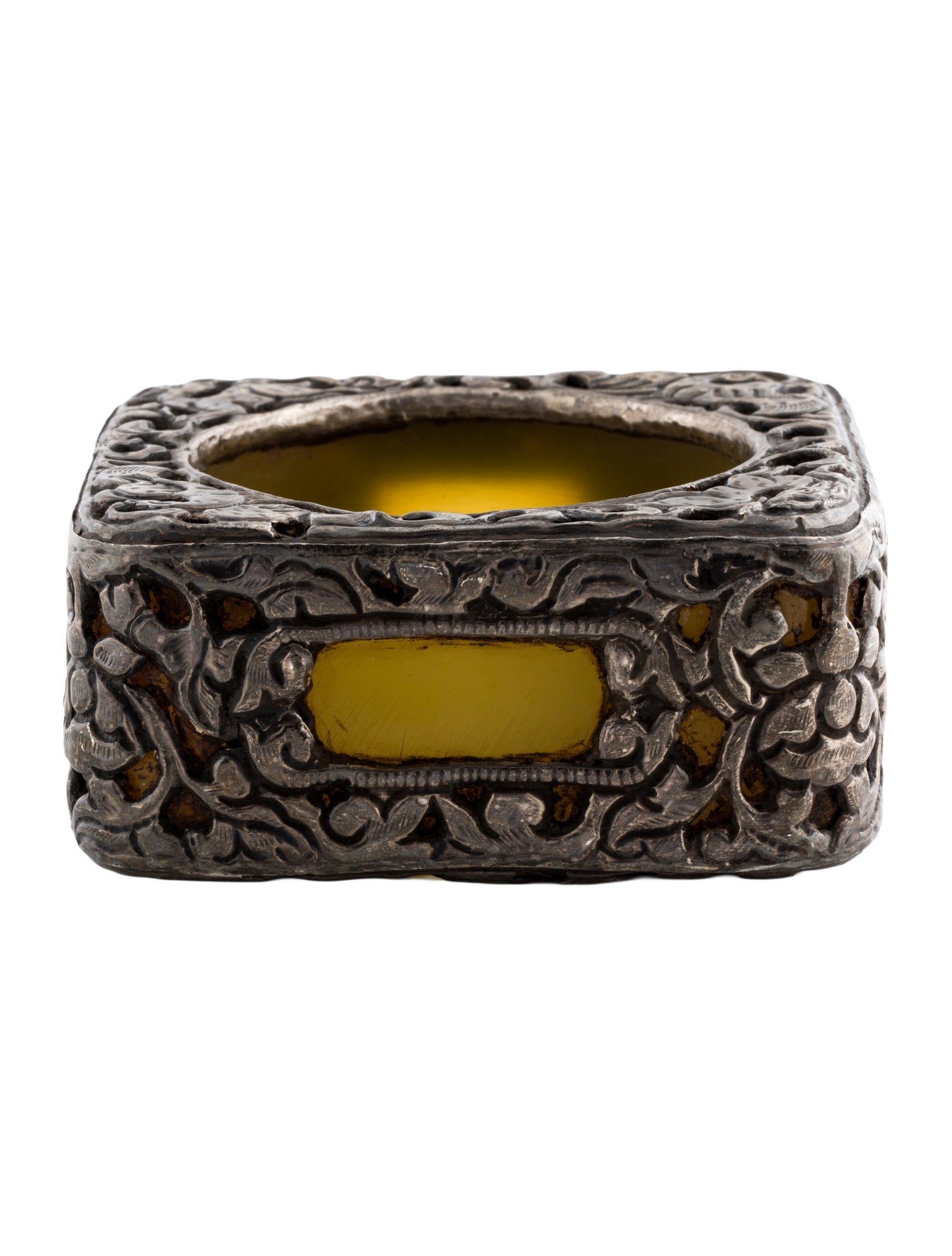 Bracelet Vintage Resin Flora & Fauna Square Bangle