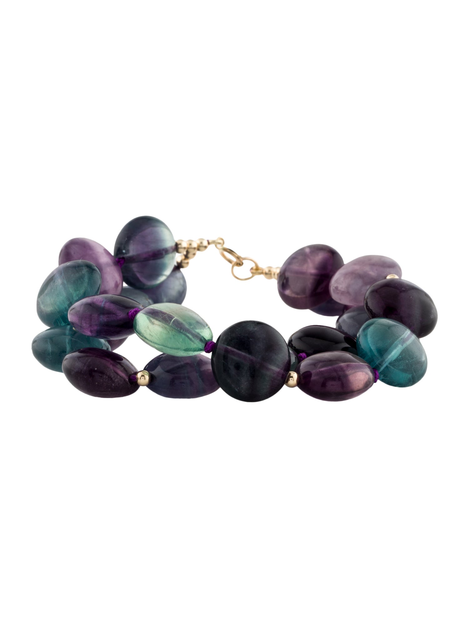 Bracelet 14K Fluorite Double strand Bracelet