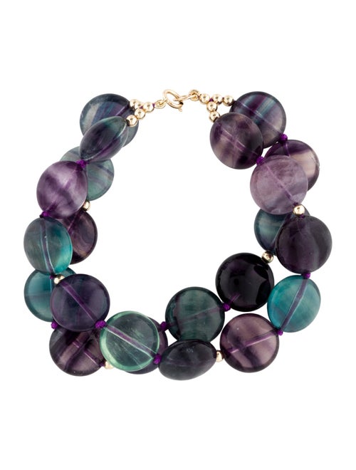 Bracelet 14K Fluorite Double strand Bracelet