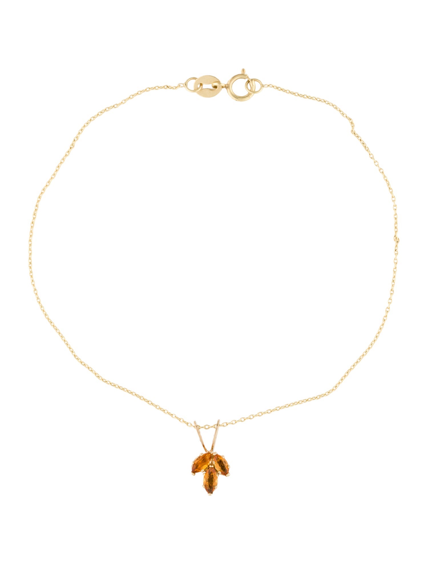 Bracelet 14K Citrine Charm Bracelet