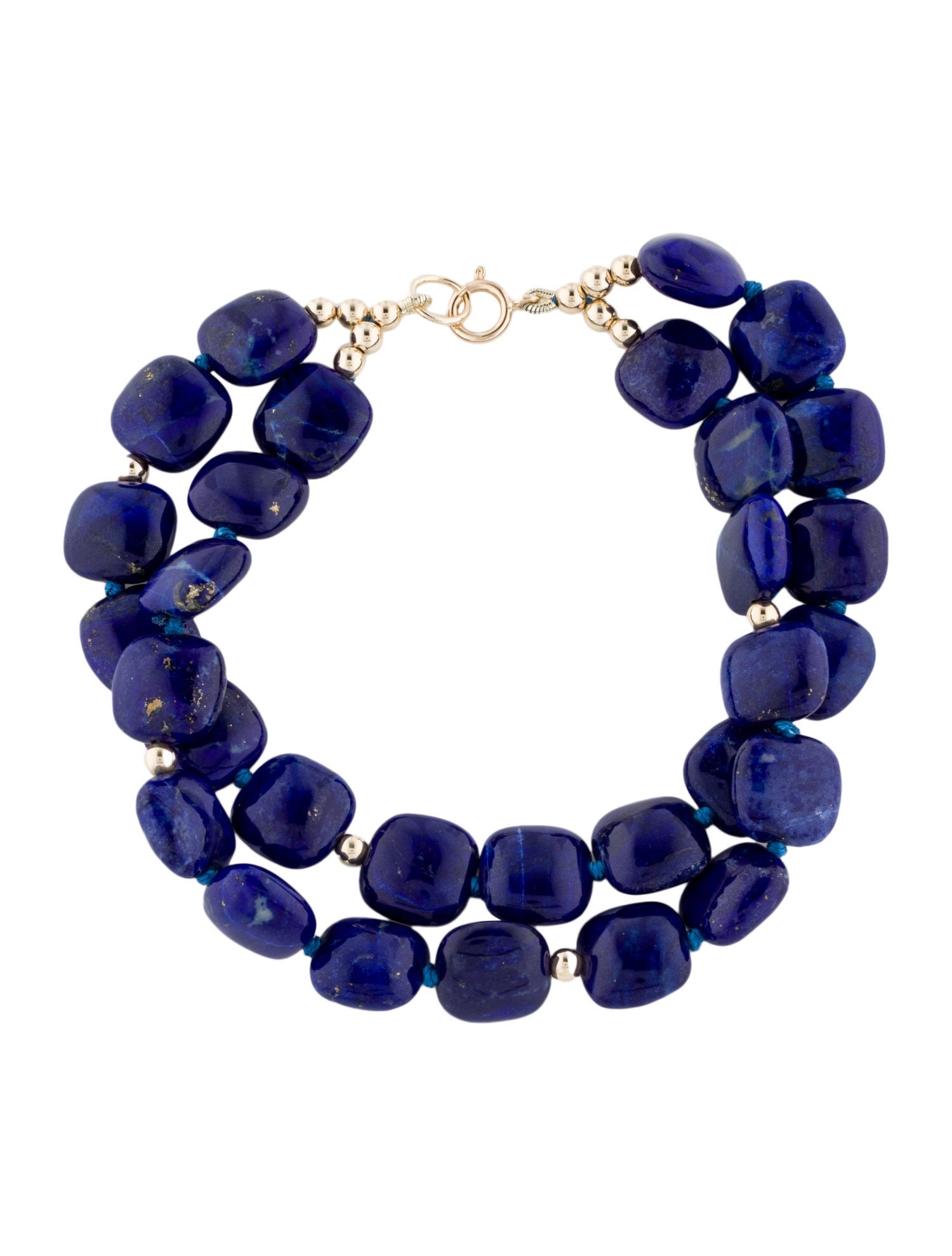 Bracelet 14K Lapis Lazuli Multistrand Bead