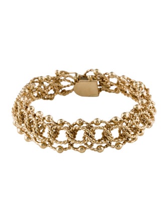 Bracelet 14K Wide Link Bracelet
