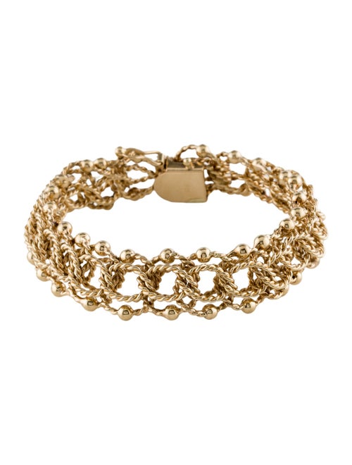 Bracelet 14K Wide Link Bracelet