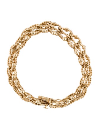 Bracelet 14K Wide Link Bracelet