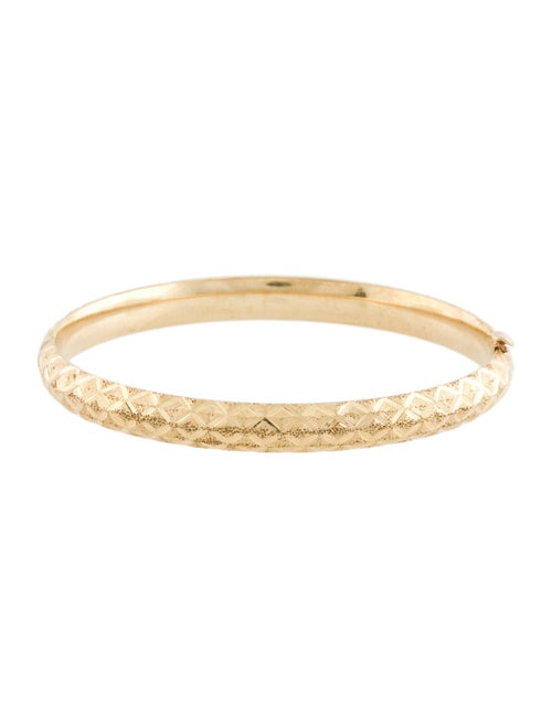 Bracelet 14K Textured Hinged Bangle Bracelet