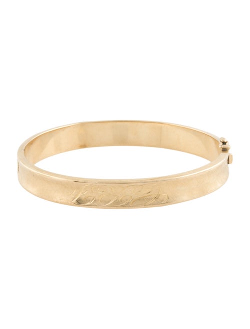 Bracelet 14K Textured Hinged Bangle