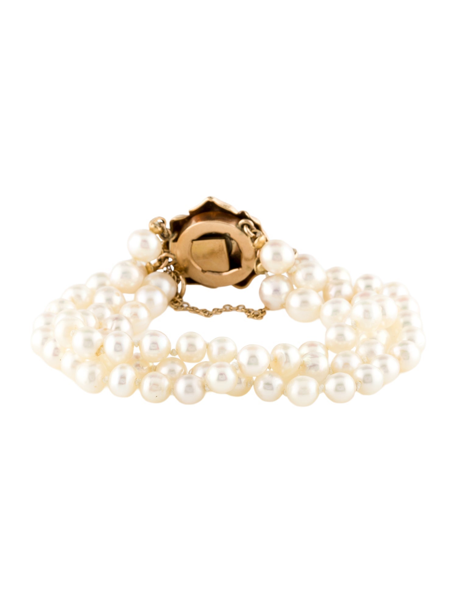 Bracelet 14K Pearl, Sapphire & Diamond Bracelet