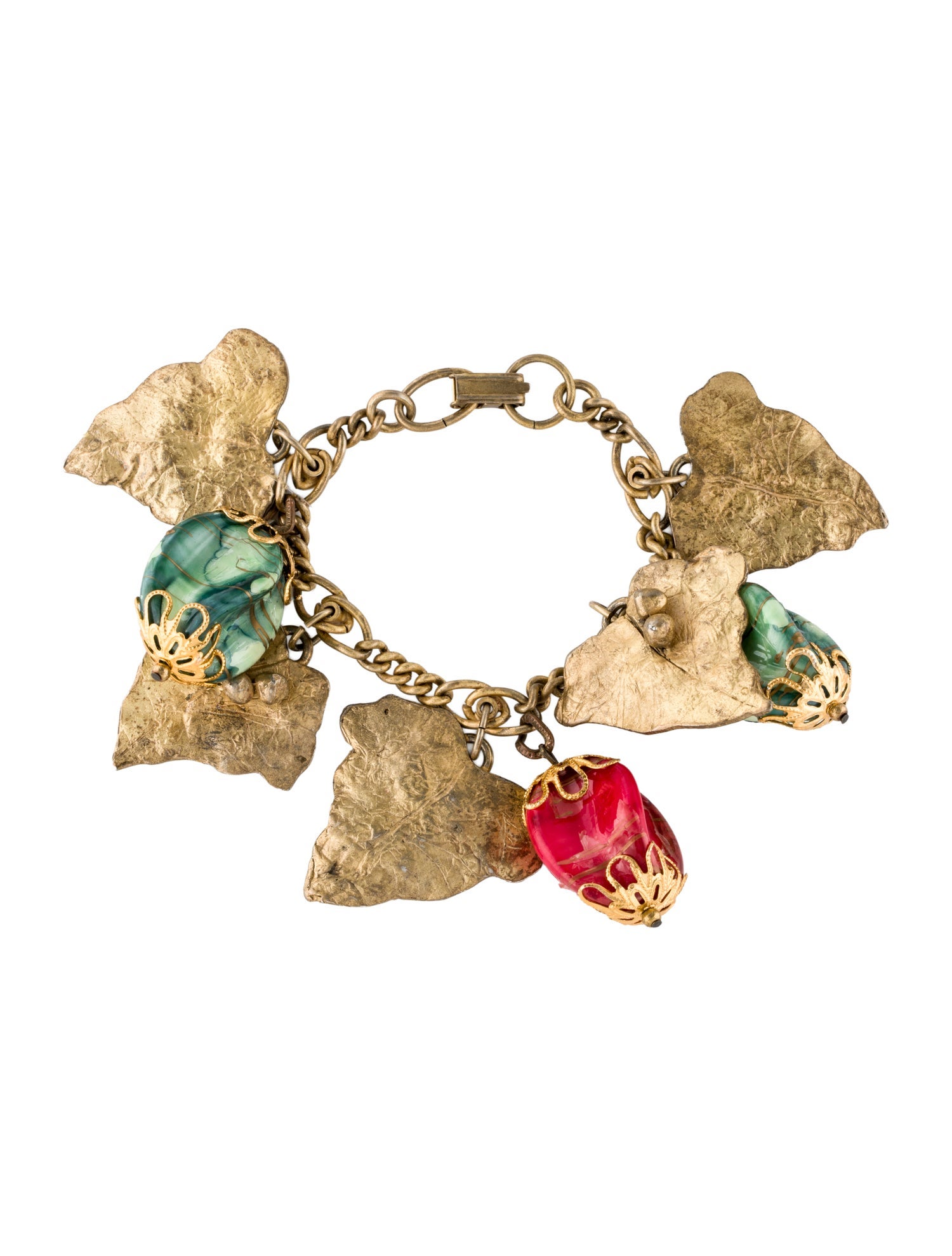 Bracelet Resin Leaf Charm Bracelet