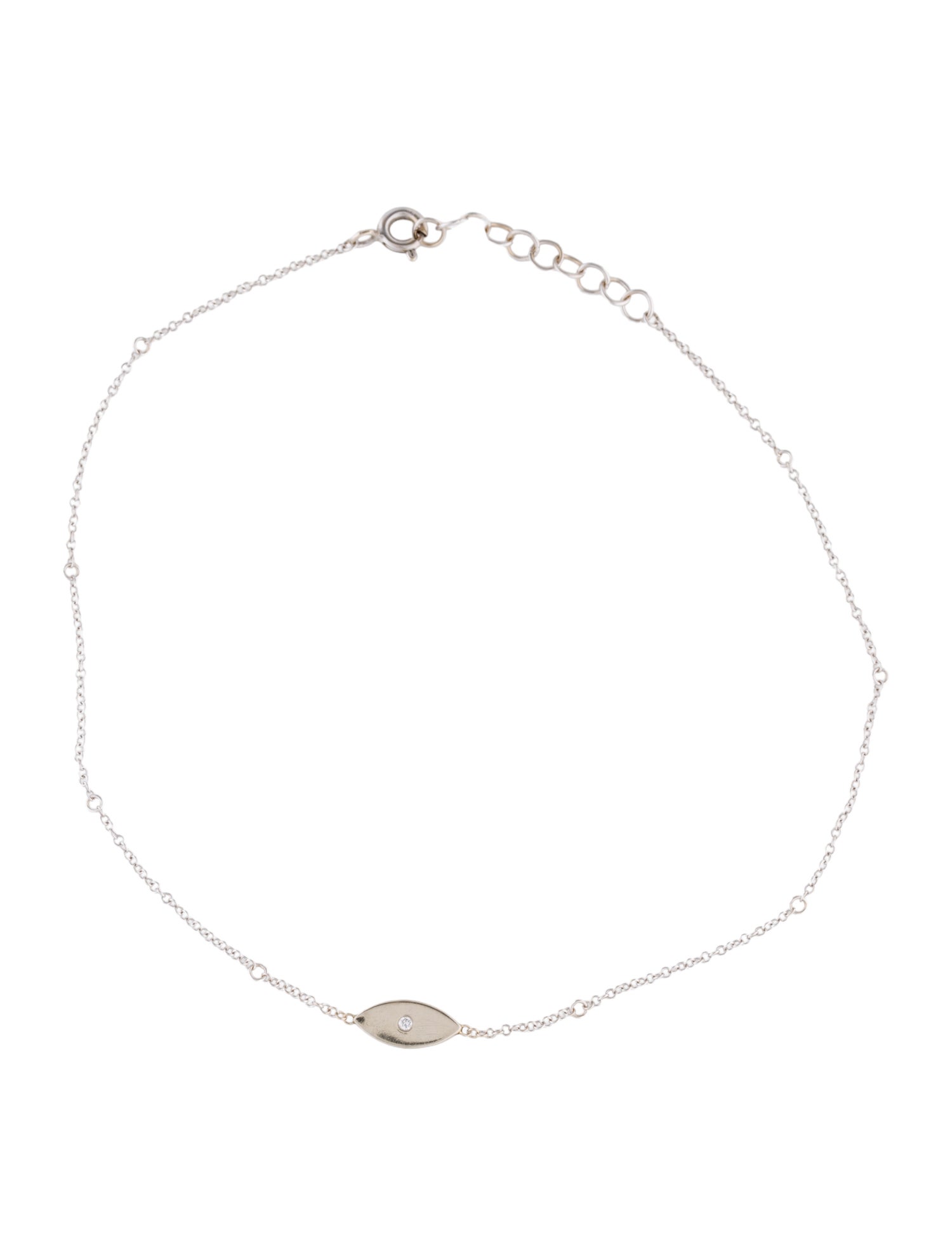 Bracelet 14K Diamond Link Ankle