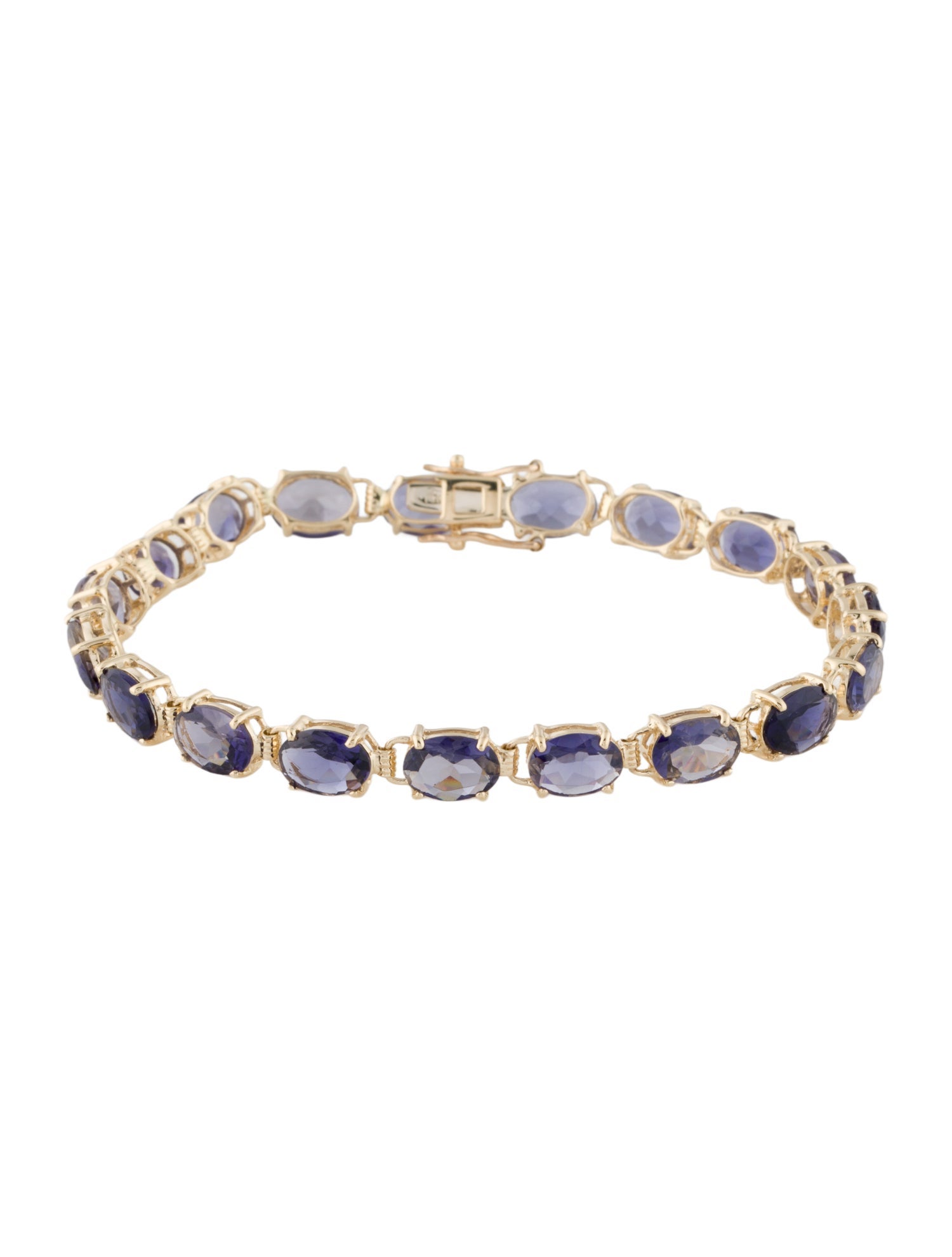 Bracelet 14K 9.84ctw Iolite Link Bracelet