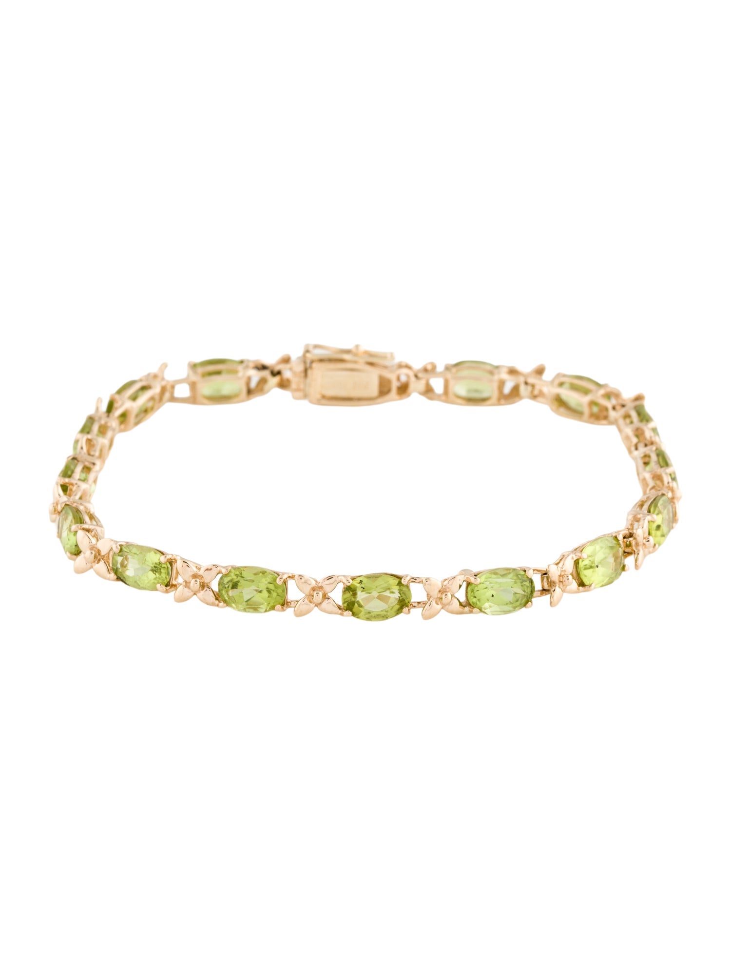 Bracelet 14K 7.90ctw Peridot Link Bracelet