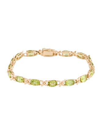 Bracelet 14K 7.90ctw Peridot Link Bracelet