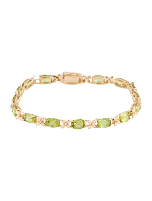 Bracelet 14K 7.90ctw Peridot Link Bracelet