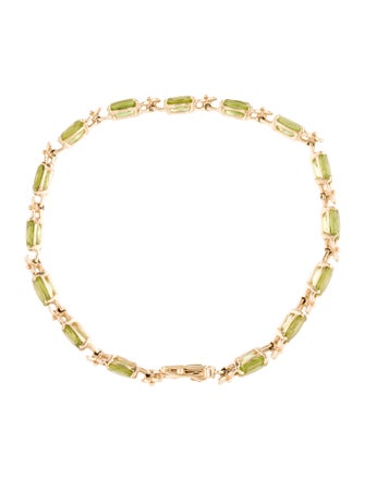 Bracelet 14K 7.90ctw Peridot Link Bracelet