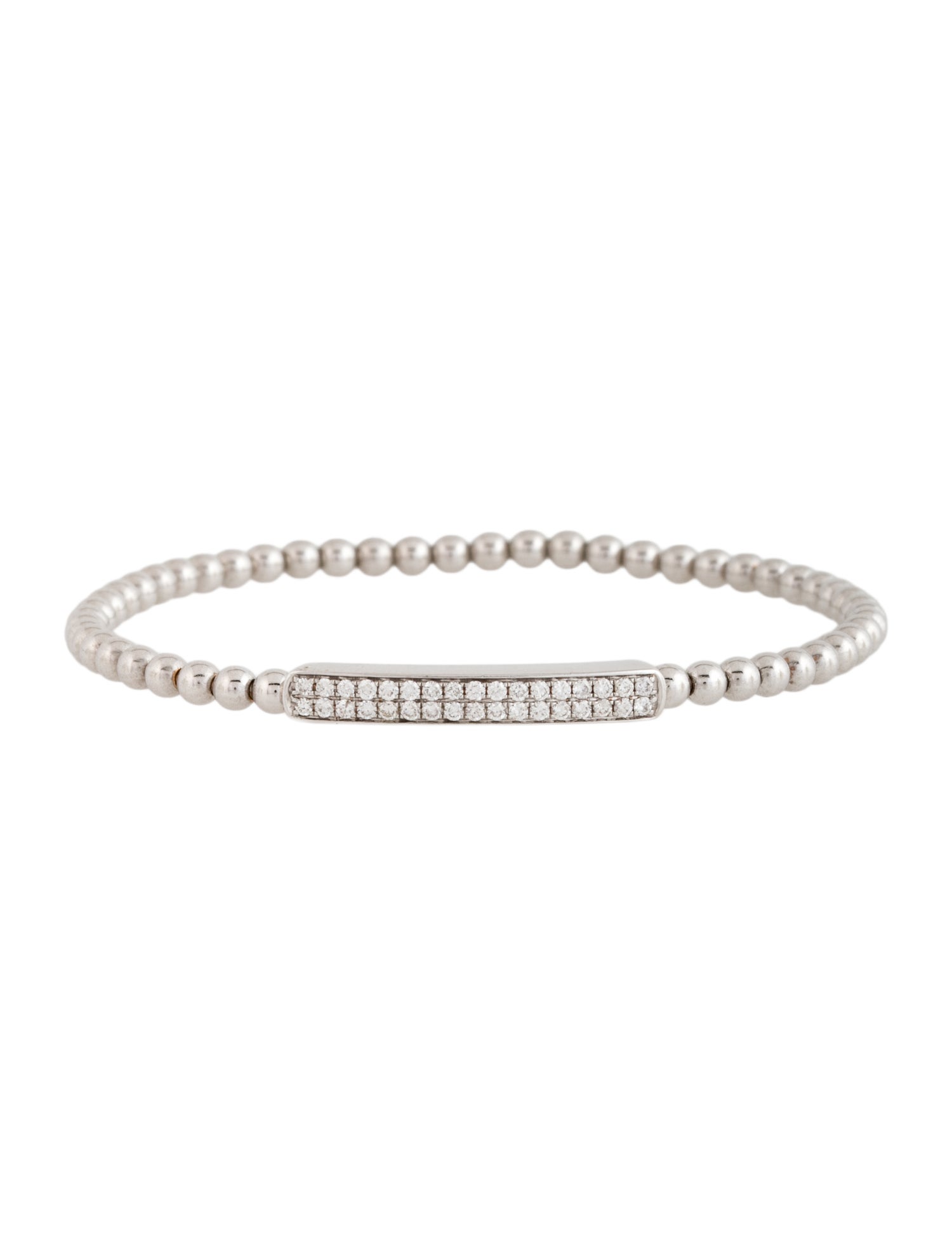 Bracelet 14K Diamond Station Stretch Bracelet