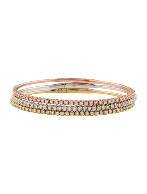 Bracelet 14K 2.34ctw Diamond Bangle Bracelet Set
