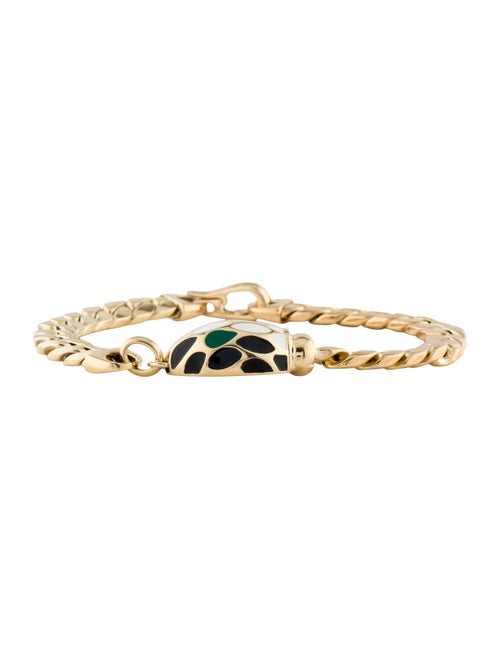 Bracelet 14K Enamel Serpent Link Bracelet