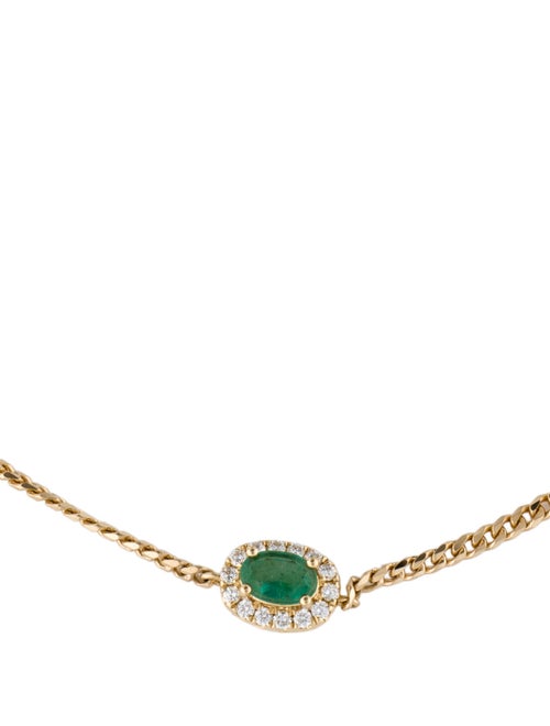 Bracelet 18K Emerald & Diamond Station Bracelet