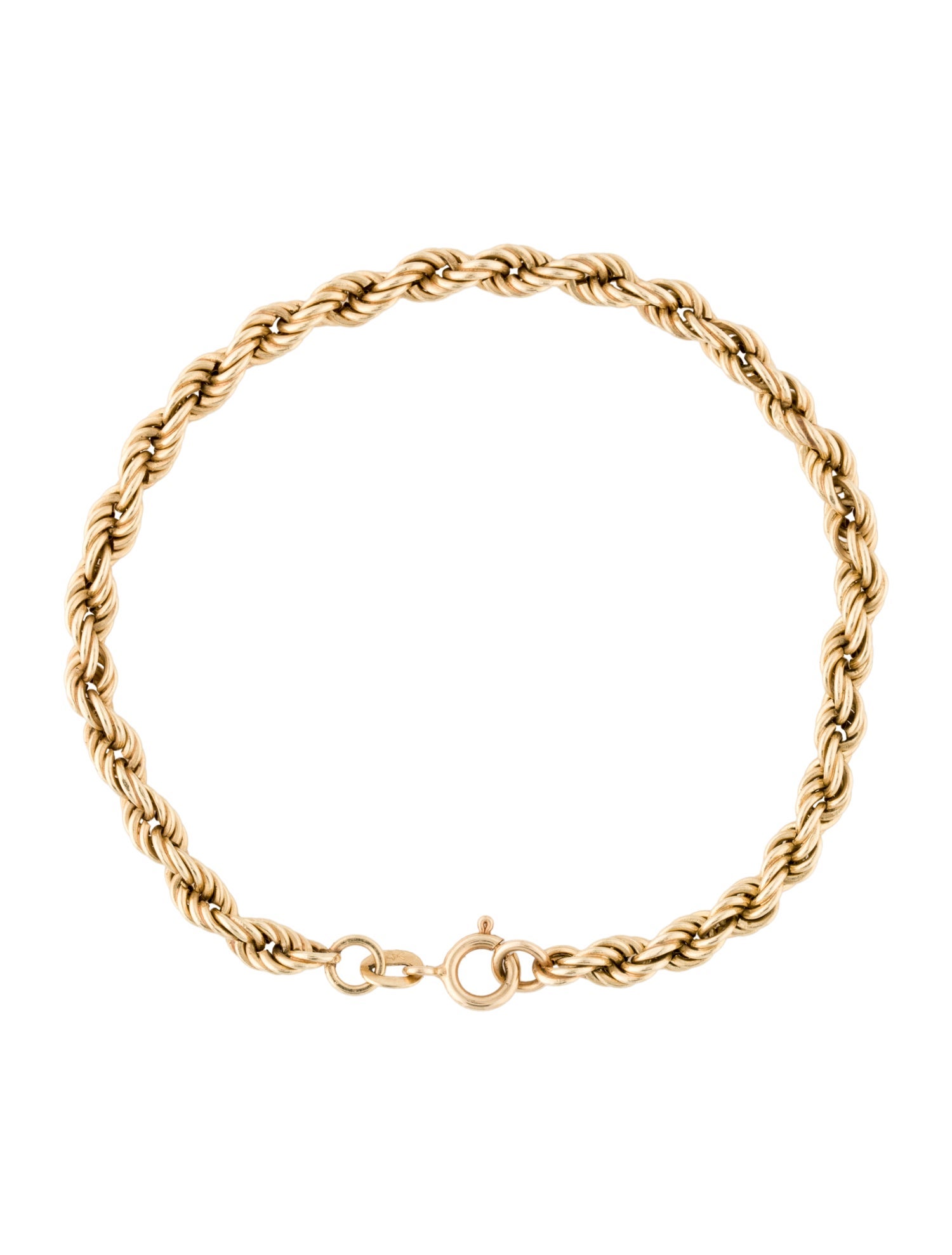 Bracelet 14K Rope Link Bracelet